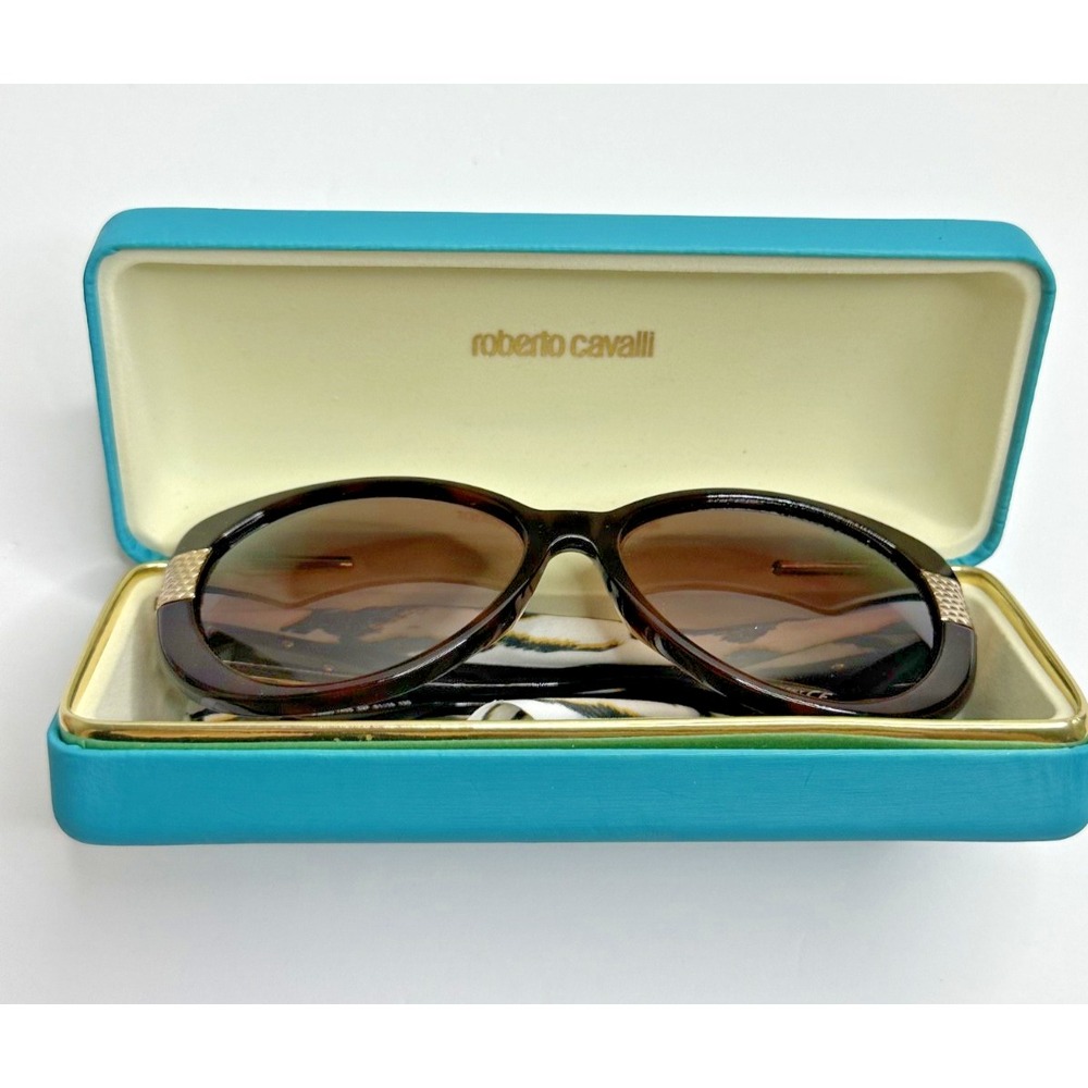 ROBERTO CAVALLI Fesdu 745S 52F Havana Womens Butterfly Sunglasses 61-16-130
